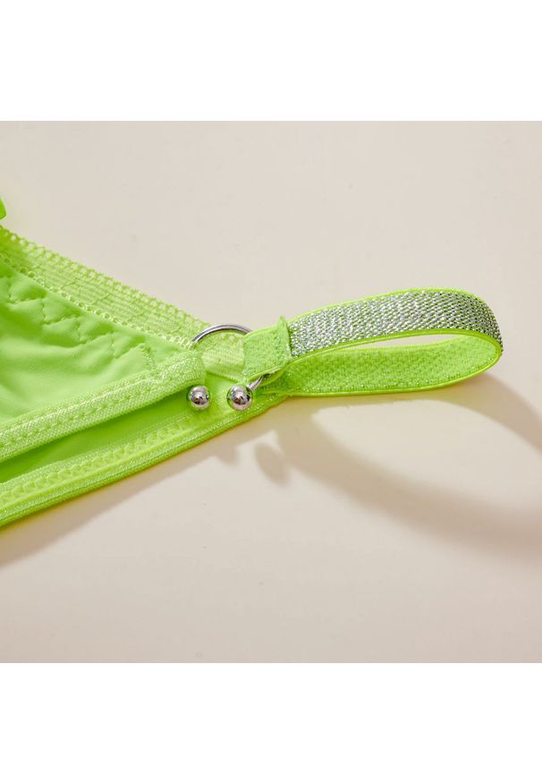 Intica - Figi bikini z elastycznym wykończeniem Pier. Kolor: zielony. Materiał: materiał