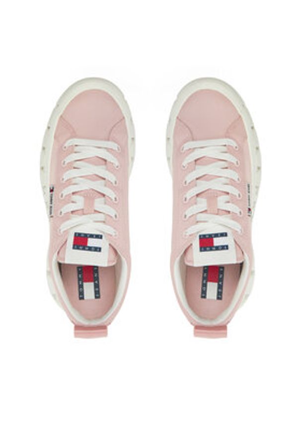 Tommy Jeans Trampki EN0EN02793 Różowy. Kolor: różowy. Materiał: materiał