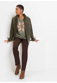 bonprix - T-shirt z miękkiego materiału z domieszką wiskozy. Kolor: zielony. Materiał: wiskoza, materiał. Długość: długie #2