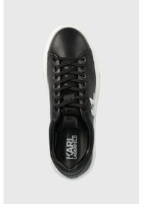 Karl Lagerfeld sneakersy skórzane MAXI KUP kolor czarny KL52215. Nosek buta: okrągły. Zapięcie: sznurówki. Kolor: czarny. Materiał: skóra #2