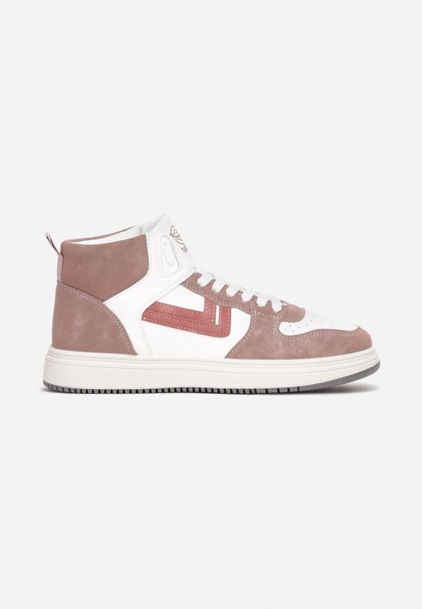 Born2be - Ciemnoróżowe Sneakersy Alcothee. Kolor: różowy. Materiał: jeans. Obcas: na obcasie. Wysokość obcasa: niski