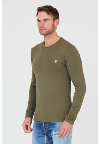 Guess - GUESS Zielony męski longsleeve Core Tee, Rozmiar S. Kolor: zielony. Długość rękawa: długi rękaw #6