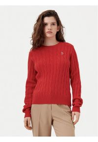 U.S. Polo Assn. Sweter WUP1217 Pomarańczowy Regular Fit. Typ kołnierza: polo. Kolor: pomarańczowy. Materiał: syntetyk #1