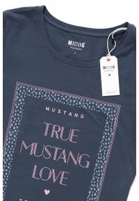 Mustang - MUSTANG T SHIRT DAMSKI Alexia C Print Blue Nights 1008973 4085. Wzór: nadruk #3