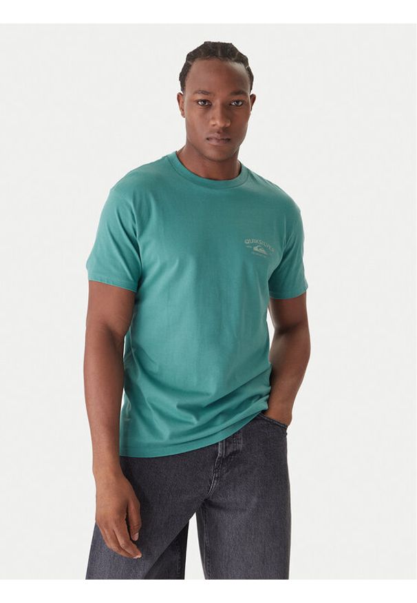 Quiksilver T-Shirt Anchor EQYZT08178 Zielony Regular Fit. Kolor: zielony. Materiał: bawełna