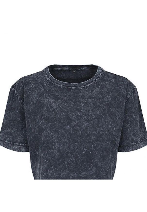 BUILD YOUR BRAND - Koszulka Damska Acid Wash Crop T-shirt. Kolor: biały, wielokolorowy, szary