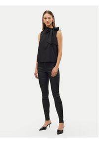 Vero Moda Spodnie z imitacji skóry Flash 10314591 Czarny Skinny Fit. Kolor: czarny. Materiał: skóra #4