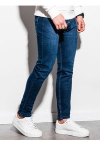 Ombre Clothing - Spodnie męskie jeansowe P942 - niebieskie - XXL. Kolor: niebieski. Materiał: jeans. Styl: klasyczny #2