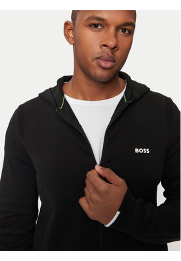 BOSS - Boss Bluza 50527394 Czarny Regular Fit. Kolor: czarny. Materiał: bawełna
