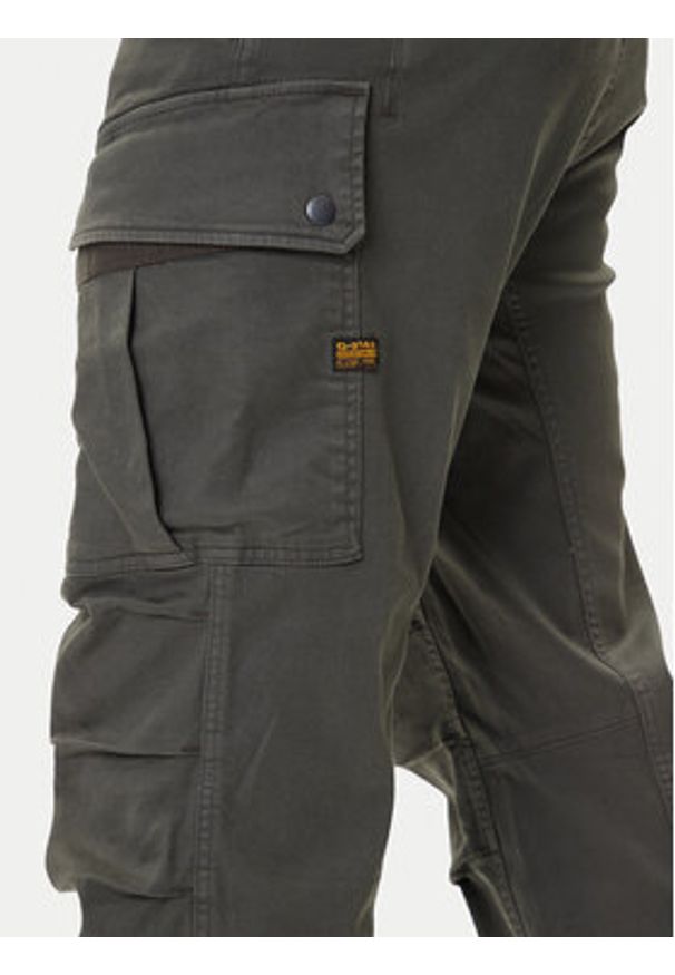 G-Star RAW - G-Star Raw Spodnie materiałowe 3D D26950-C106 Szary Straight Fit. Kolor: szary. Materiał: bawełna