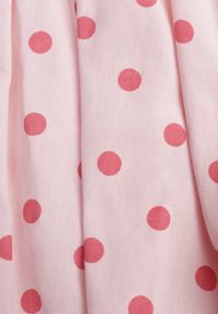 Renee - Różowe Szorty z Wiskozą i Bawełną w Stylu Bombki z Motywem Kropek Dita. Okazja: na co dzień. Kolor: różowy. Materiał: wiskoza, bawełna. Wzór: kropki. Sezon: lato. Styl: casual #4