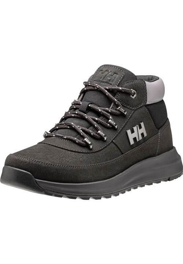 Buty do chodzenia męskie Helly Hansen Birchwood. Wysokość cholewki: za kostkę. Zapięcie: sznurówki. Kolor: szary, wielokolorowy, brązowy. Materiał: syntetyk, materiał, guma. Szerokość cholewki: normalna. Sport: turystyka piesza