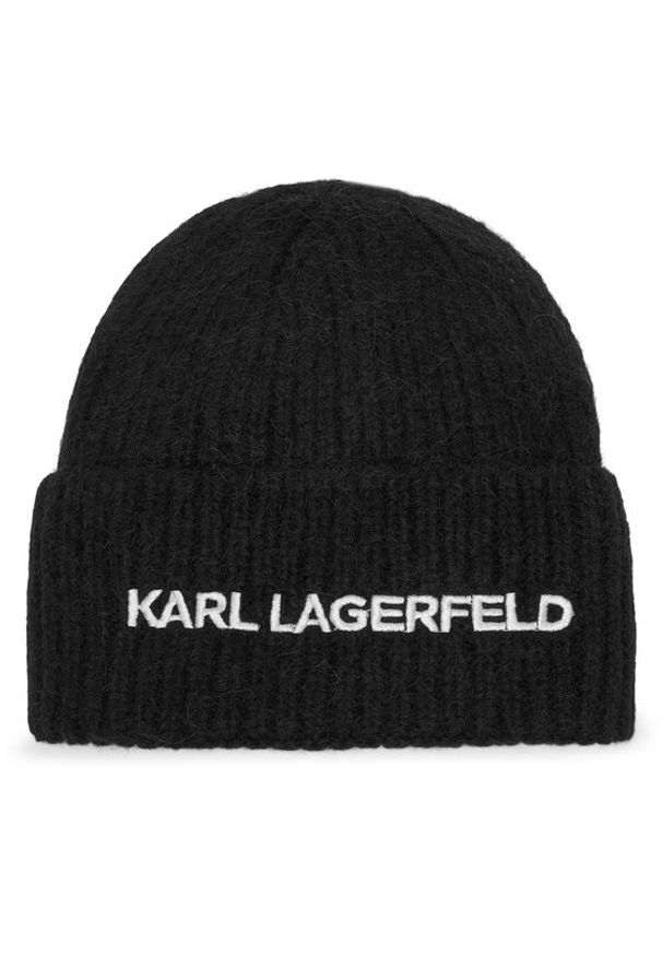 Karl Lagerfeld - KARL LAGERFELD Czapka 246W3411 Czarny. Kolor: czarny. Materiał: wełna