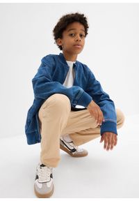 bonprix - Bawełniana dżinsowa kurtka bomberka. Kolor: niebieski. Materiał: bawełna #2