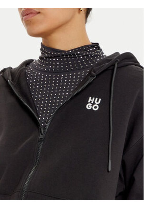 Hugo Bluza Dalfine 50535240 Czarny Regular Fit. Kolor: czarny. Materiał: bawełna