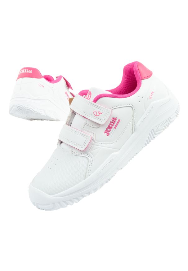 Buty sportowe dziecięce Joma Ginkana JR 2442. Kolor: biały, różowy, wielokolorowy. Materiał: skóra ekologiczna. Szerokość cholewki: normalna. Sport: bieganie
