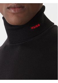 Hugo Golf San Thomas-M 50474174 Czarny Slim Fit. Typ kołnierza: golf. Kolor: czarny. Materiał: wełna #5