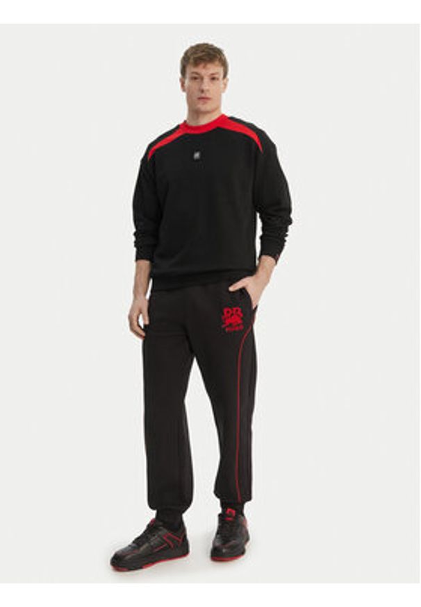 Hugo - HUGO Bluza Davalio_RB 50559679 Czarny Regular Fit. Kolor: czarny. Materiał: bawełna