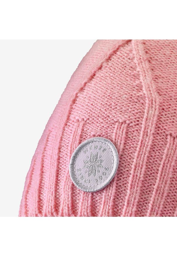 WEDZE - Czapka narciarska dla dzieci Wedze Torsade. Kolor: fioletowy. Materiał: poliester, wełna, materiał, akryl, elastan. Sezon: zima. Styl: sportowy