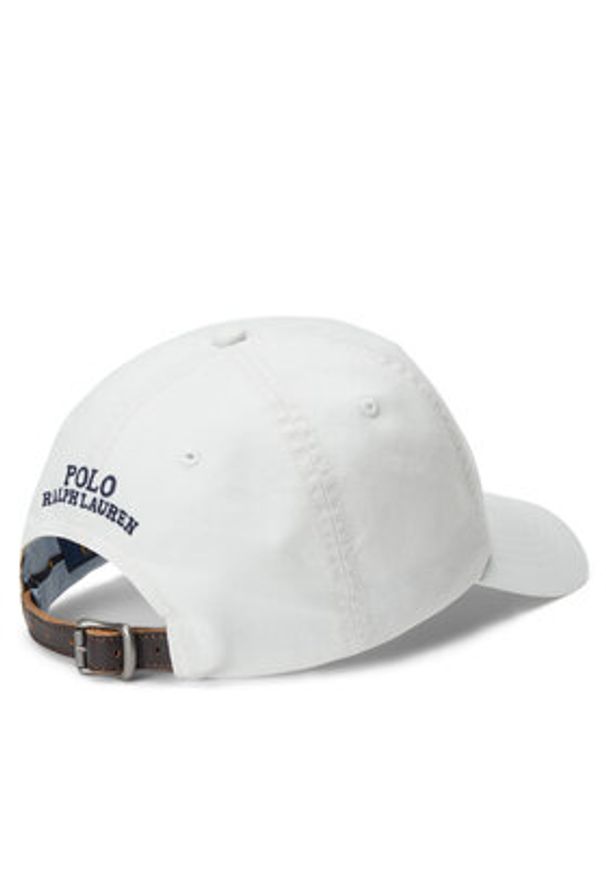 Polo Ralph Lauren Czapka z daszkiem 211954881002 Biały. Kolor: biały. Materiał: materiał, bawełna