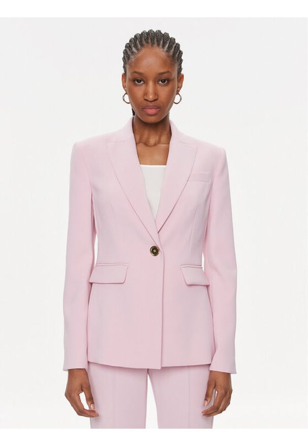 Pinko Marynarka 100180 A14I Różowy Regular Fit. Kolor: różowy. Materiał: syntetyk