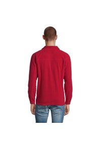 SOL'S - Bluza Polarowa Unisex Dla Dorosłych Ness Half Zip. Kolor: czerwony. Materiał: polar. Sezon: zima