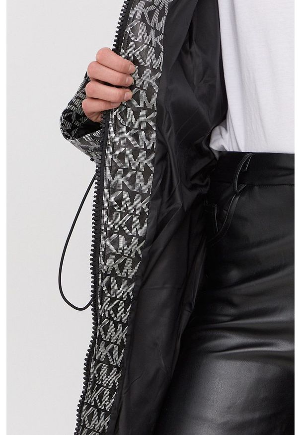 MICHAEL Michael Kors parka damska kolor czarny przejściowa. Kolor: czarny. Materiał: materiał, włókno