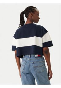 Tommy Jeans T-Shirt Badge Colour-Blocked DW0DW18706 Granatowy Oversize. Kolor: niebieski. Materiał: bawełna #2