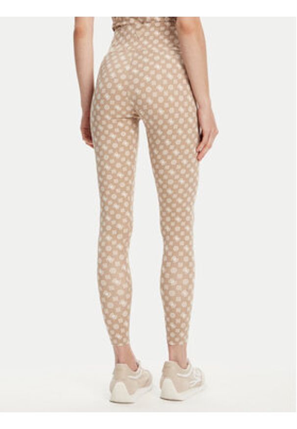 Guess Legginsy V5YB18 MC03W Beżowy Slim Fit. Kolor: beżowy. Materiał: syntetyk