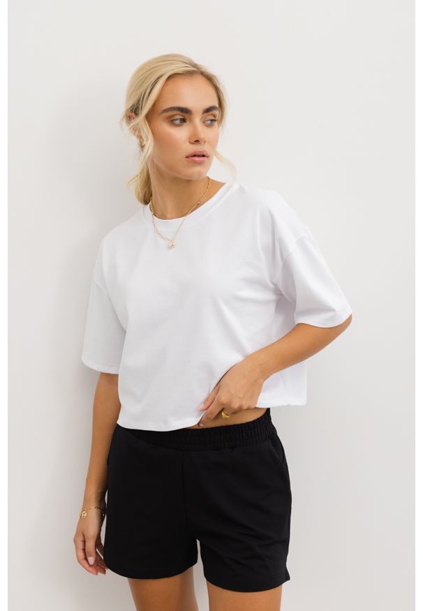 SPODENKI BIANCA CZARNE S - Flawless. Okazja: na co dzień, na spacer. Kolor: czarny. Materiał: dresówka, bawełna, elastan. Długość: długie. Sezon: lato. Styl: sportowy, casual