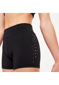 DOMYOS - Spodenki do gimnastyki dla dzieci Domyos. Kolor: czarny. Materiał: elastan, poliester, materiał. Styl: sportowy, elegancki