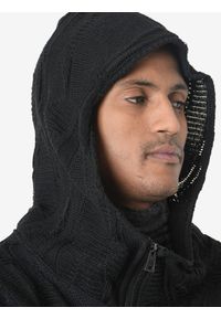 La Haine Inside Us Sweter Full Zip | LM244 | Mężczyzna | Czarny. Okazja: na co dzień. Typ kołnierza: kaptur. Kolor: czarny. Materiał: poliester, bawełna. Wzór: aplikacja, jednolity. Styl: sportowy, casual, elegancki #5