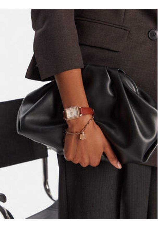 Fossil Zegarek ES5377SET Brązowy. Kolor: brązowy