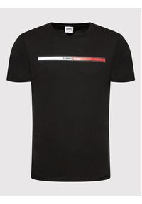 Tommy Jeans T-Shirt Essential Flag DM0DM13509 Czarny Regular Fit. Kolor: czarny. Materiał: bawełna