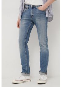 Tommy Jeans jeansy SCANTON BF1233 męskie. Kolor: niebieski