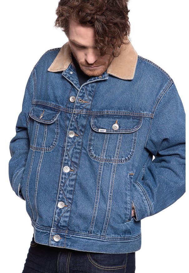 Lee - KURTKA JEANSOWA LEE STORM RIDER JKT MID STONE L88YRDFJ 112123806. Materiał: jeans