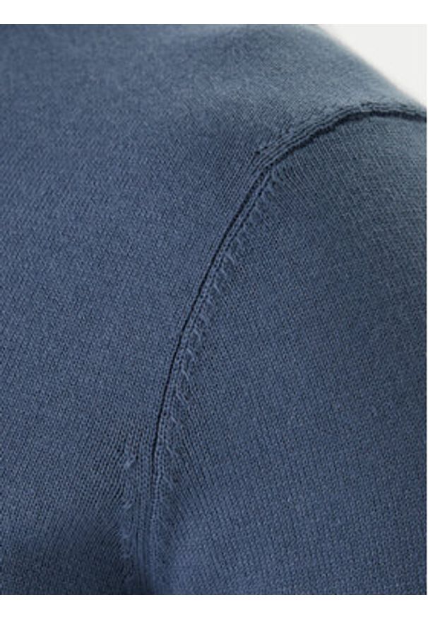 BOSS Sweter Akiro S 50527573 Niebieski Regular Fit. Kolor: niebieski. Materiał: bawełna