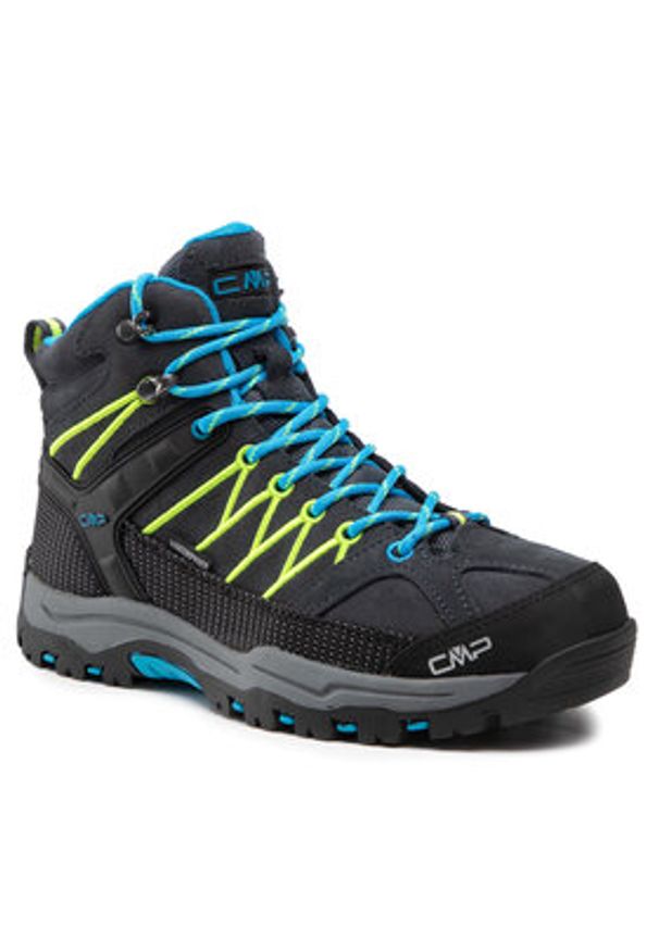 CMP Trekkingi Kids Rigel Mid Trekking Shoes Wp 3Q12944J Czarny. Kolor: czarny. Materiał: zamsz, skóra. Sport: turystyka piesza