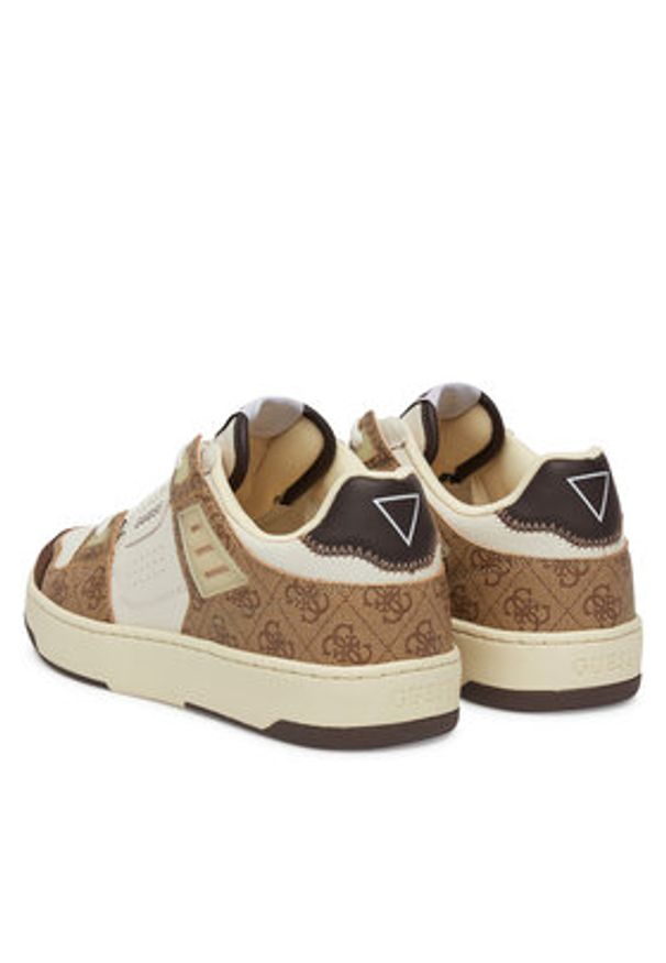Guess Sneakersy FMJVIN LEL12 Beżowy. Kolor: beżowy. Materiał: skóra