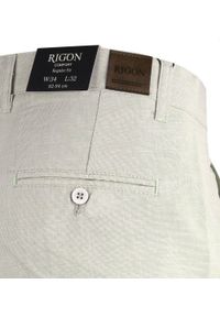 Wygodne i Lekkie Spodnie na z Lnem - Rigon - Zimny Beż. Kolor: wielokolorowy, brązowy, beżowy. Materiał: len, wiskoza, poliester, elastan. Sezon: lato, wiosna #4