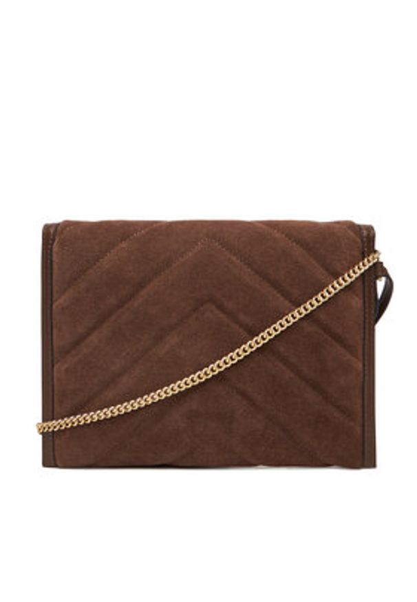 Pinko - PINKO Torebka Flat Purse Handle AI 25-26 PCPL 104820 A2JH Brązowy. Kolor: brązowy. Materiał: skórzane, zamszowe