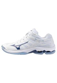 Buty halowe Mizuno Wave Voltage. Kolor: niebieski, wielokolorowy, biały. Model: Mizuno Wave. Sport: siatkówka #1