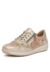 Rieker Sneakersy N1112-91 Beżowy. Kolor: beżowy. Materiał: skóra #5