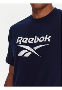 Reebok T-Shirt RK25141CCM Granatowy Regular Fit. Kolor: niebieski. Materiał: bawełna