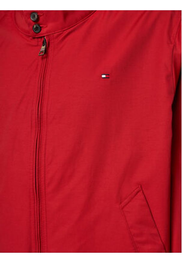 TOMMY HILFIGER - Tommy Hilfiger Kurtka przejściowa Club Harrington MW0MW35670 Czerwony Regular Fit. Kolor: czerwony. Materiał: bawełna, syntetyk