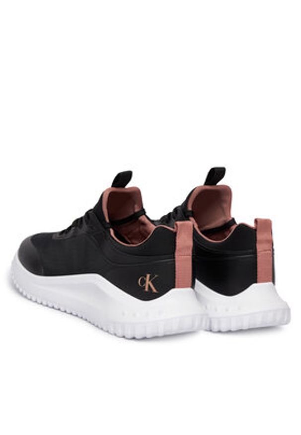 Calvin Klein Jeans Sneakersy Eva Runner Laceup Sock Mat Mix YW0YW02064 Czarny. Kolor: czarny. Materiał: materiał