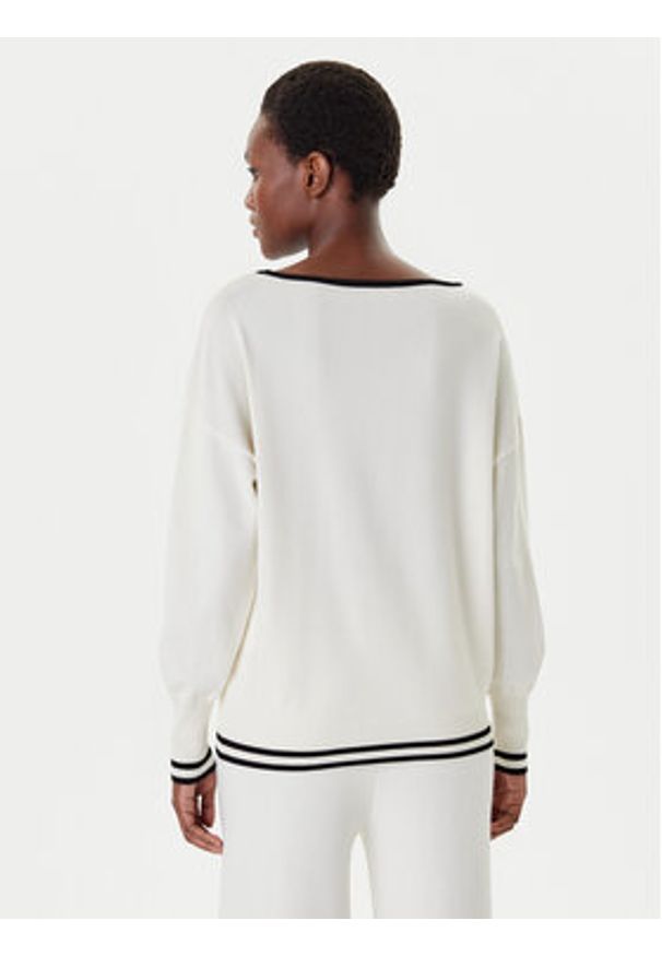 Liu Jo Sport Sweter TF5206 MS63L Écru Regular Fit. Materiał: syntetyk. Styl: sportowy