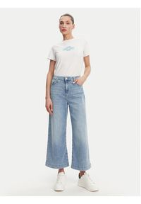 Guess Jeans T-Shirt W5GI26 J1314 Biały Regular Fit. Kolor: biały. Materiał: bawełna