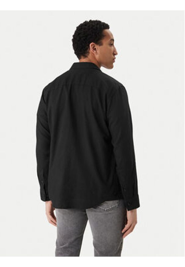 Calvin Klein Jeans Koszula LV04RF121G Czarny Regular Fit. Kolor: czarny. Materiał: len