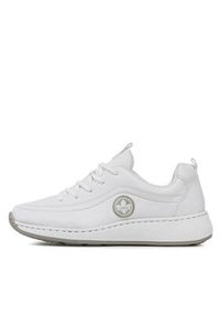 Rieker Sneakersy N5504-80 Biały. Kolor: biały. Materiał: skóra